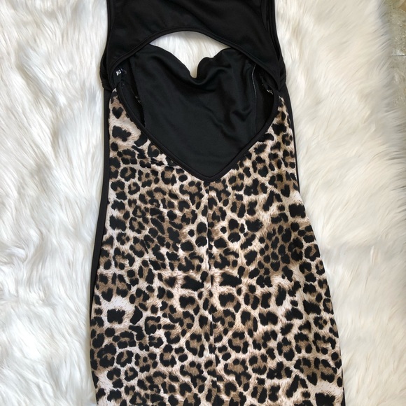 NWT Black and leopard Joyce Leslie mini dress - Picture 4 of 5